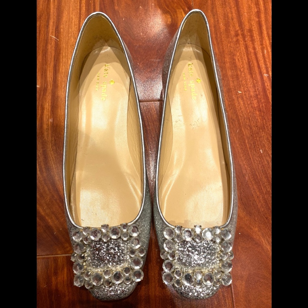 **NEW** Kate Spade Silver Flats